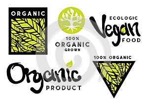 Organic logo Ã¢â¬â stock illustration Ã¢â¬â stock illustration file photo